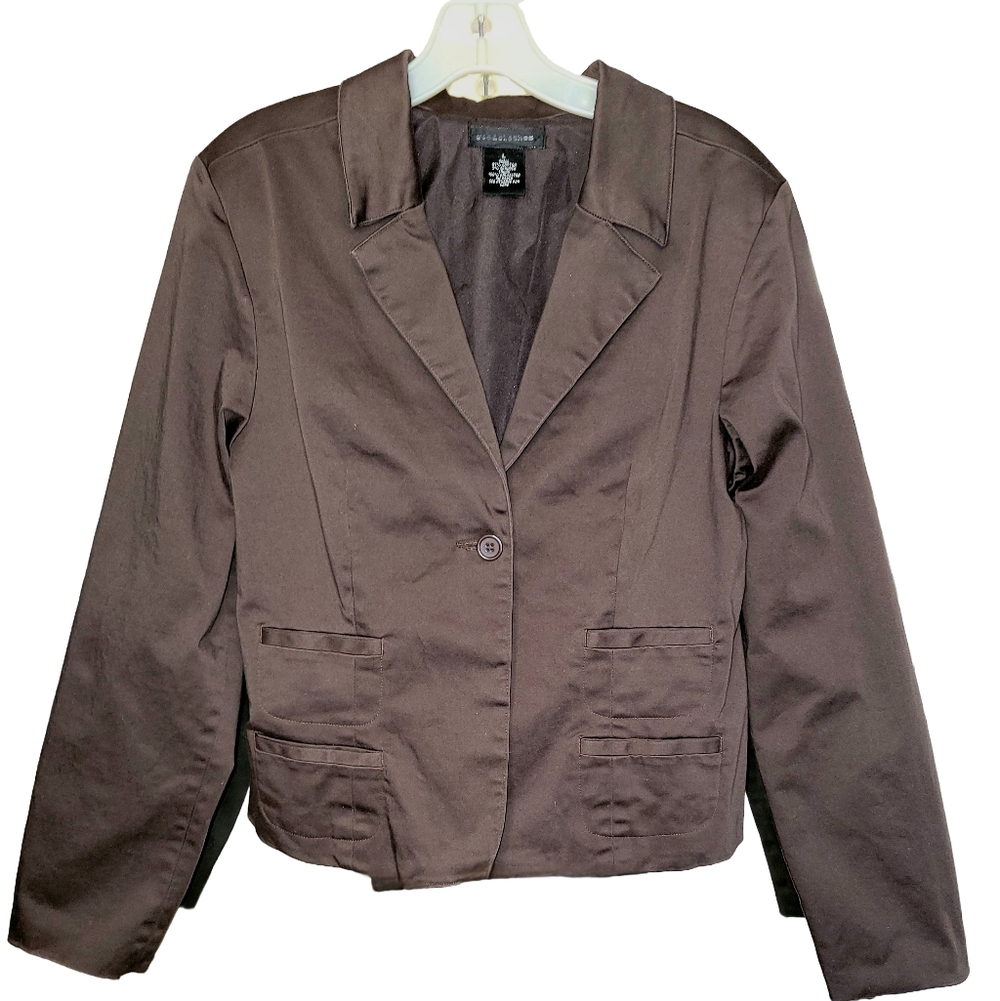 Goodclothes Brown Tailored 2-Button Lined Blazer - Size Large